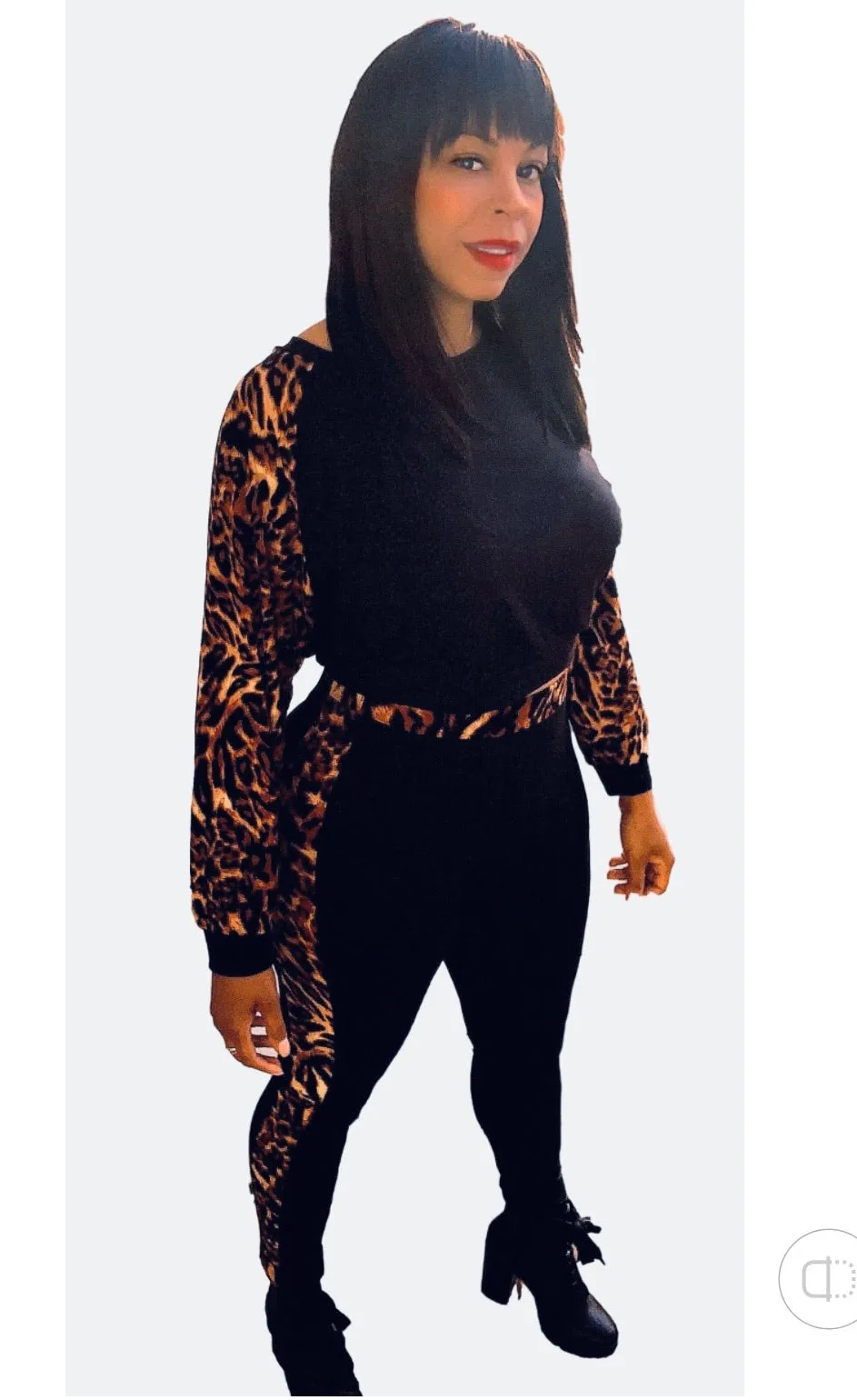 🔥Leopard Side Pullover Set ( 1 Large Left)