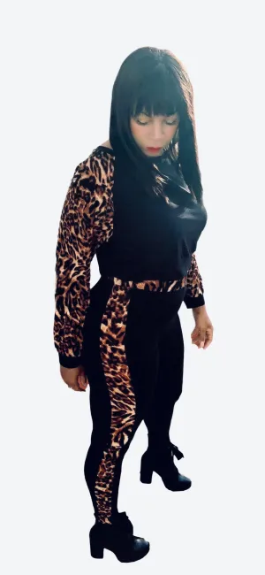 🔥Leopard Side Pullover Set ( 1 Large Left)