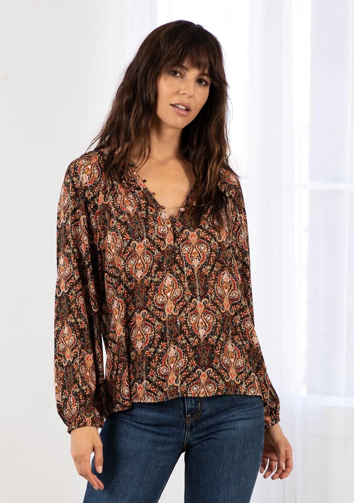 Light Catcher Peasant Top
