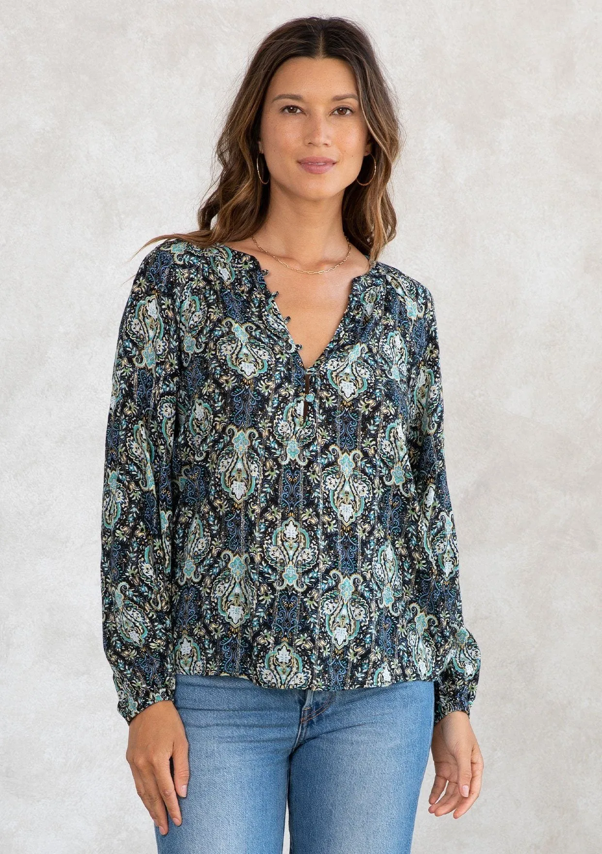 Light Catcher Peasant Top