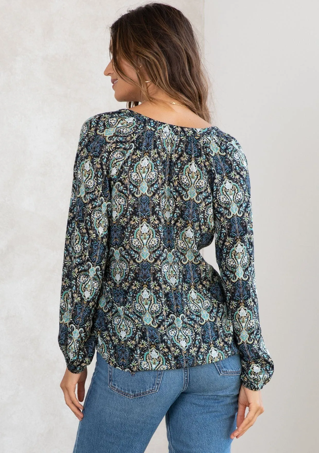 Light Catcher Peasant Top