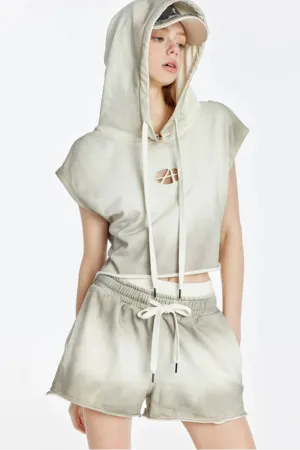 Light Grey Hooded Top / Shorts