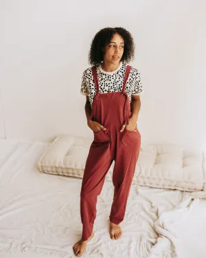 Lila Burgundy Dungarees
