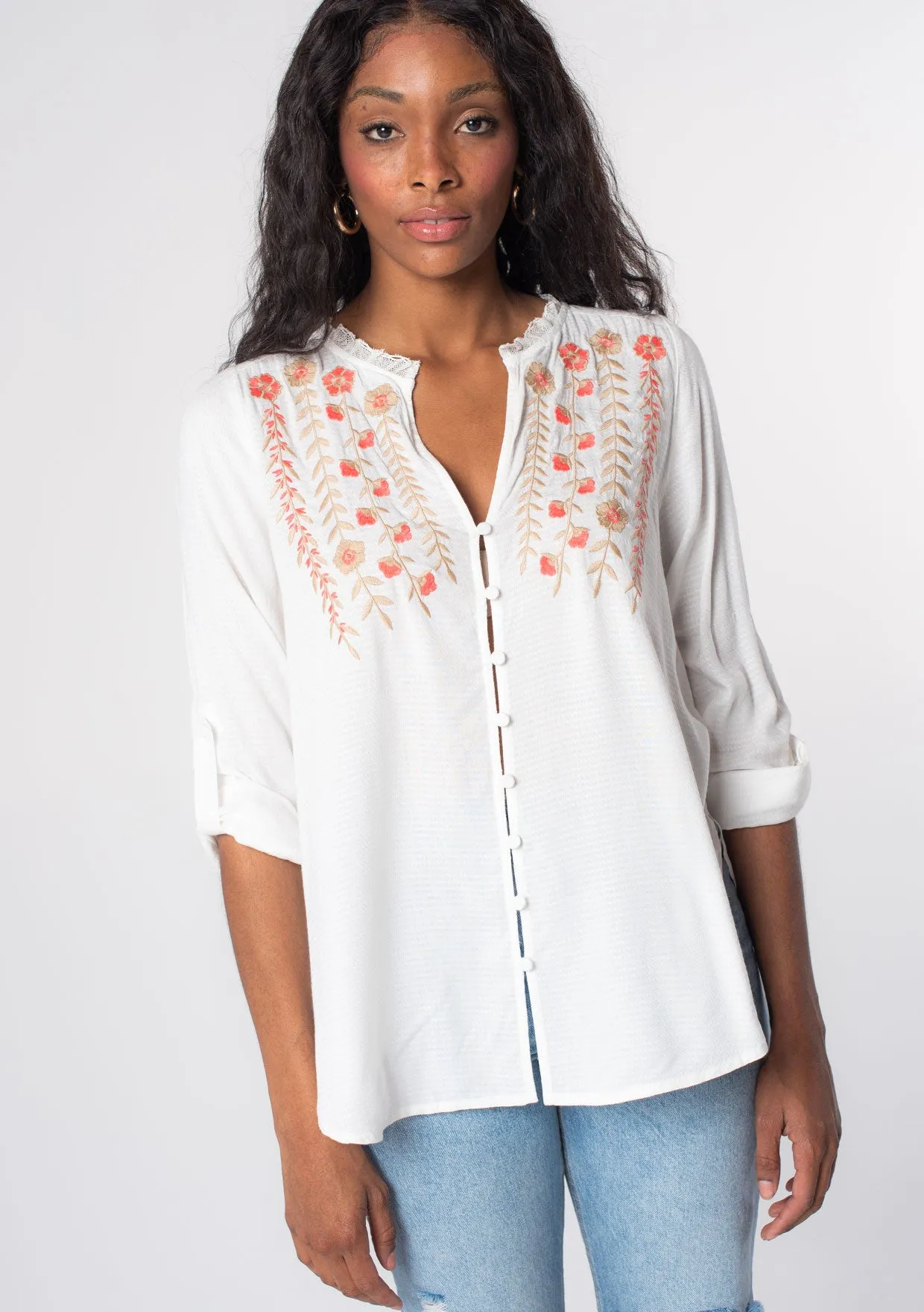 Lilith Button Front Blouse