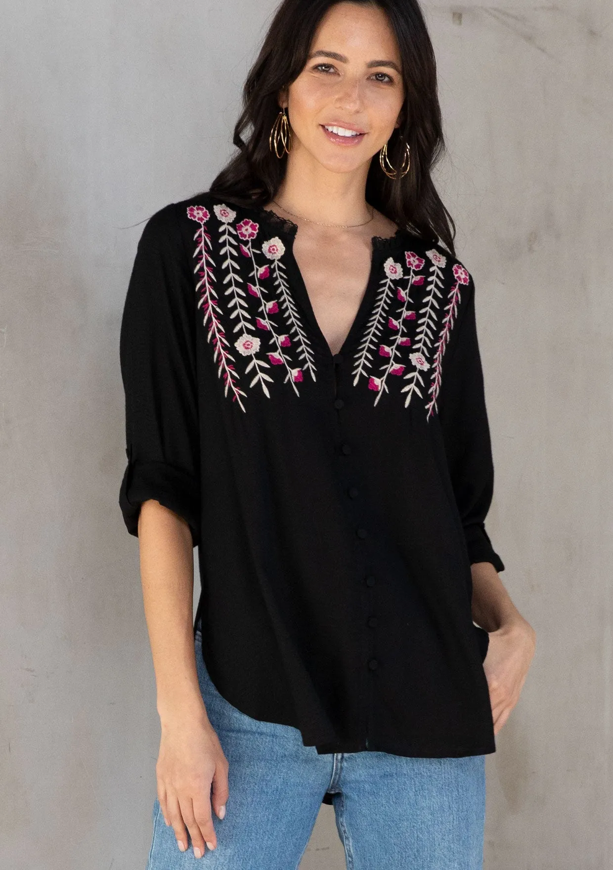 Lilith Button Front Blouse
