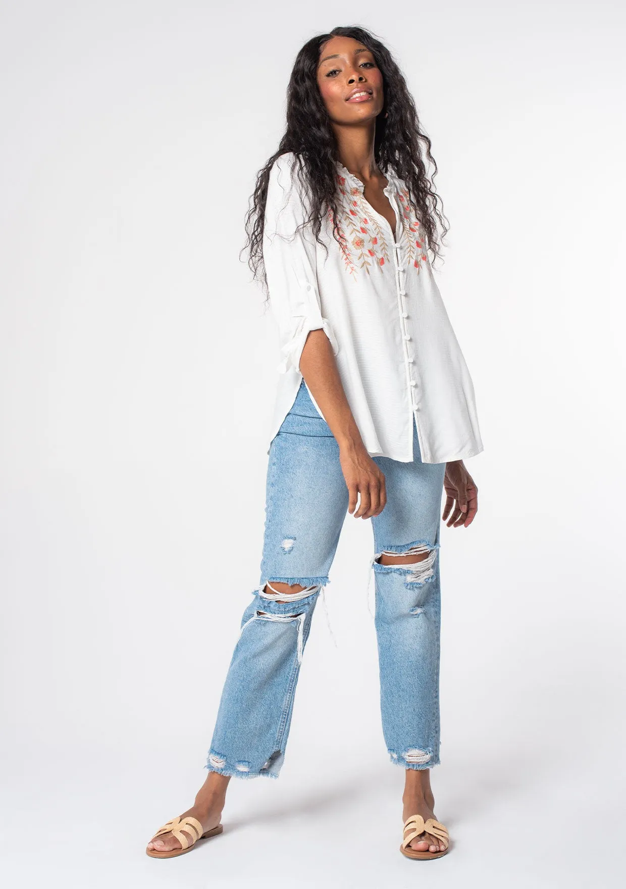 Lilith Button Front Blouse