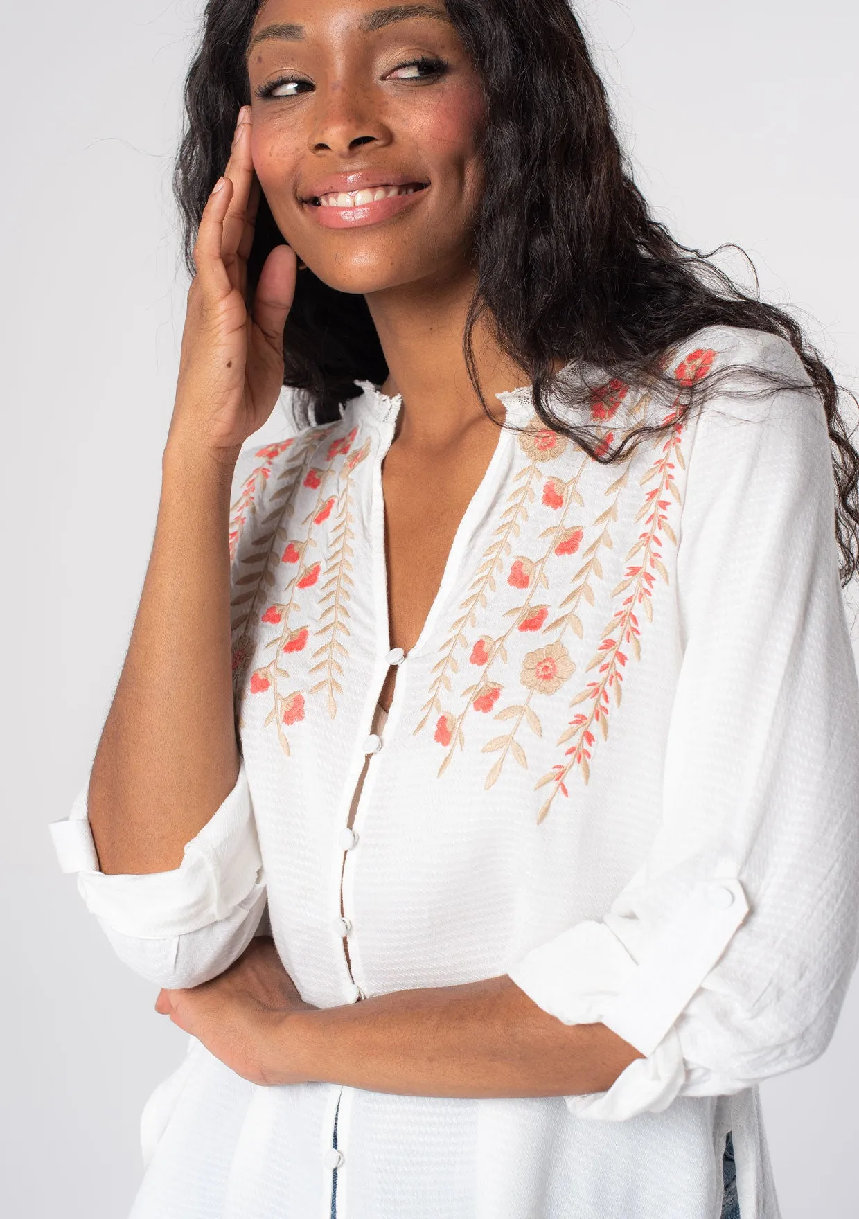 Lilith Button Front Blouse