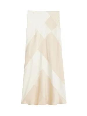 Limited-edition Anna October© X J.Crew patchwork skirt in luster crepe
