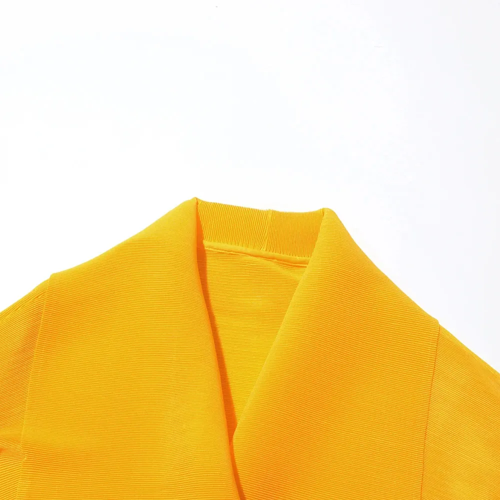 Long Cloak Sleeves Coat Pleated Skirt Vintage Two Piece Set