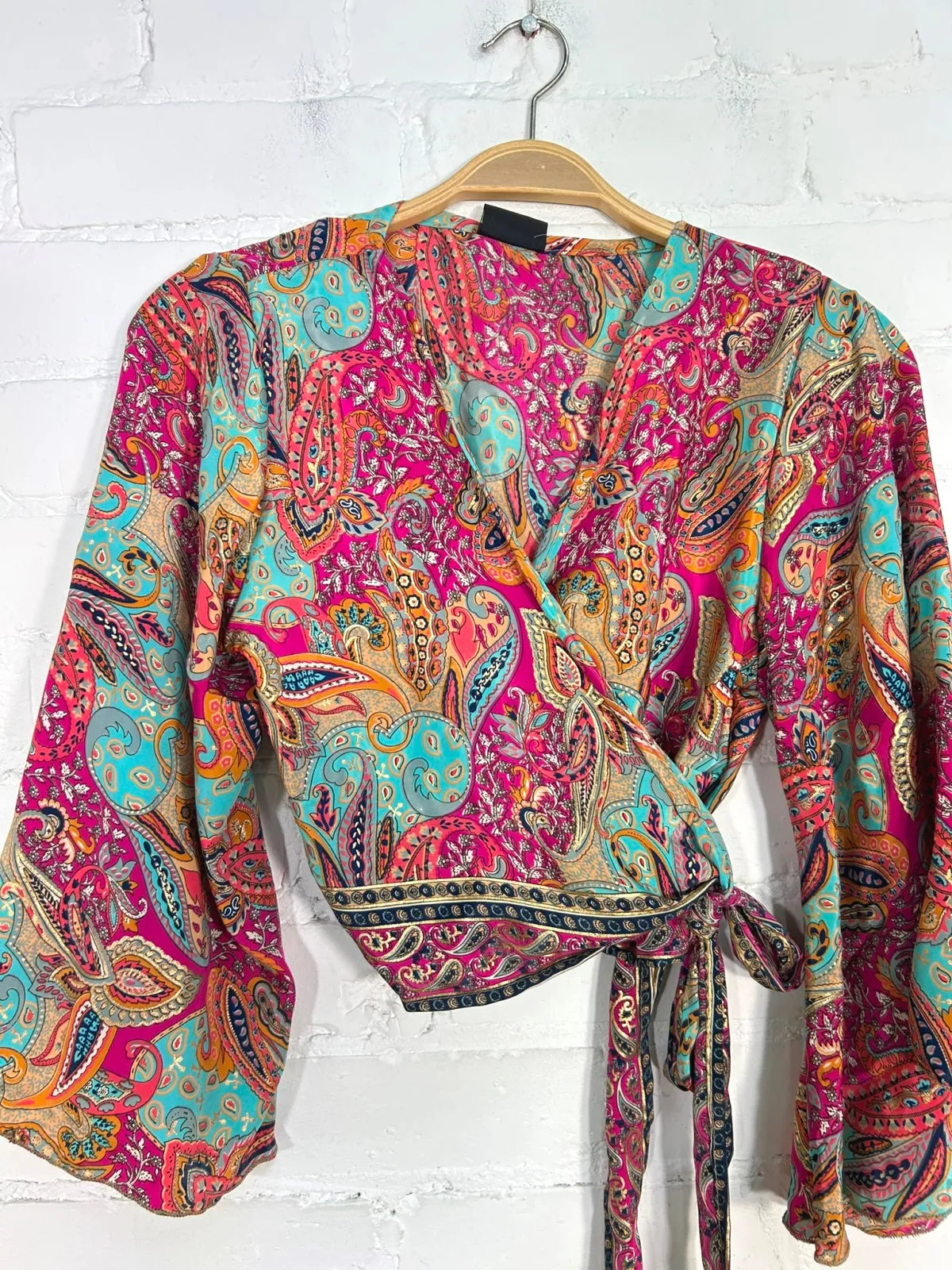 Long Sleeve Tie Top