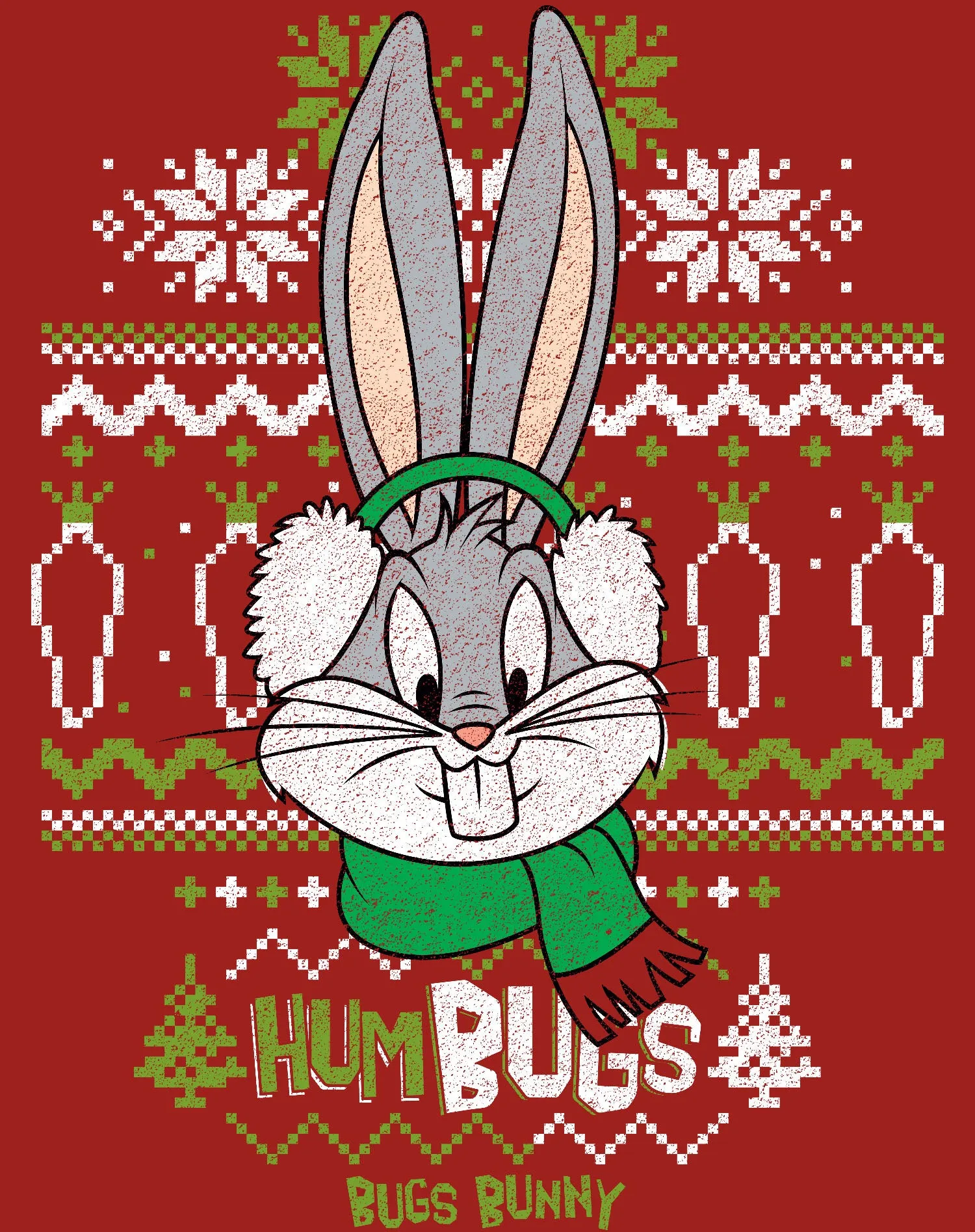 Looney Tunes Bugs Bunny Xmas HumBugs Official Men's Sweatshirt