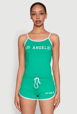 Los Angeles Graphic Contrast Trim Cami