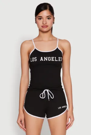 Los Angeles Graphic Contrast Trim Cami