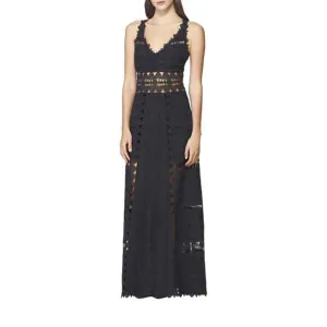 Lotus Long Dress - Black
