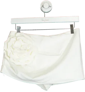 Lovers and Friends Cream Flower Detailed Mini Skirt UK XS