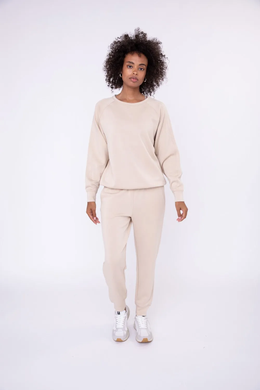 Low Key Pocketed Joggers - Cream - FINAL SALE