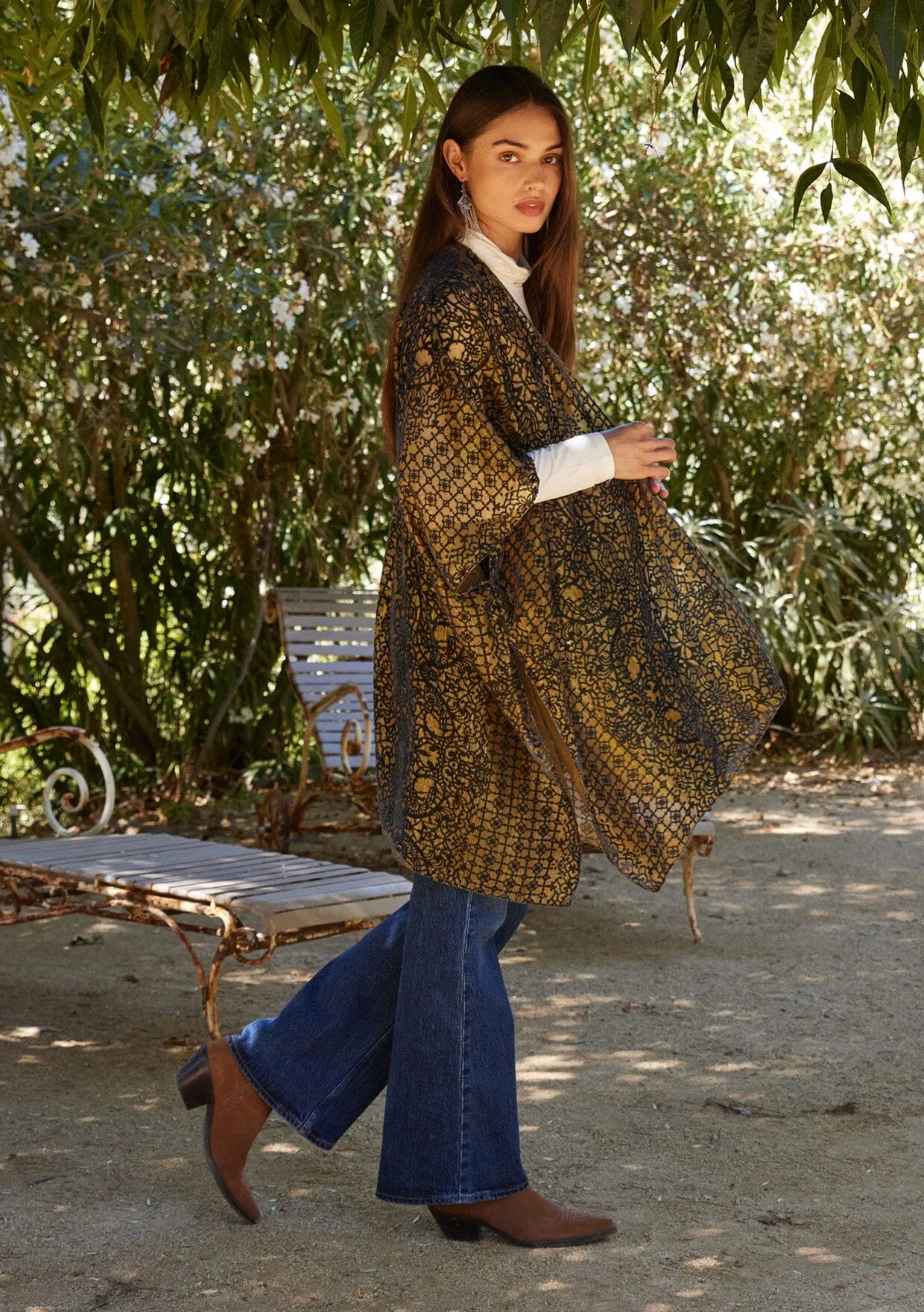 Lucky Velvet Burnout Kimono