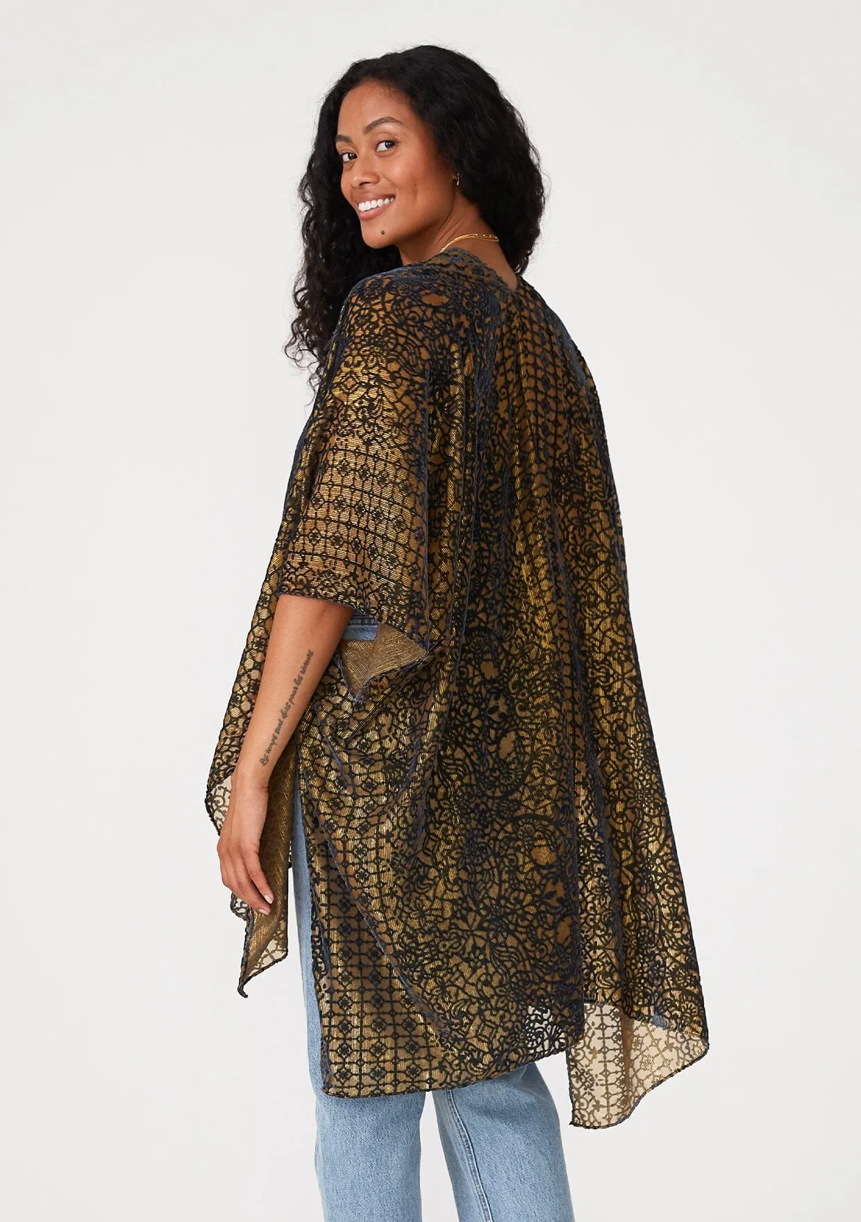 Lucky Velvet Burnout Kimono