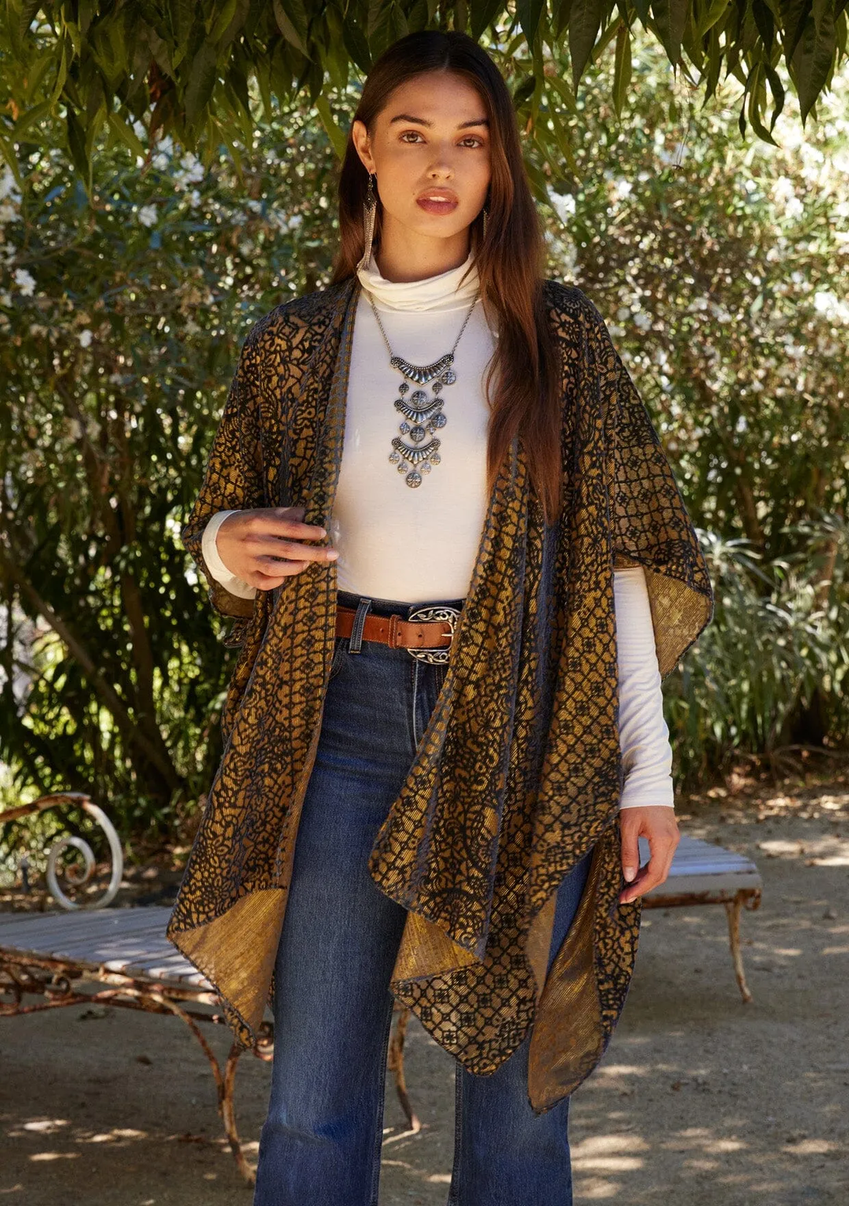 Lucky Velvet Burnout Kimono