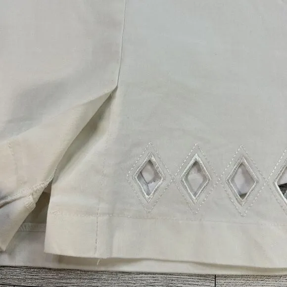 Lulu B Diamond accent Stretch Skort Tennis Pickleball Skirt White Size 14