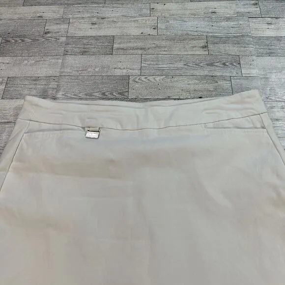 Lulu B Diamond accent Stretch Skort Tennis Pickleball Skirt White Size 14