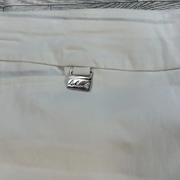 Lulu B Diamond accent Stretch Skort Tennis Pickleball Skirt White Size 14