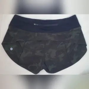 lululemon athletica Black/Green Camouflage Women's Shorts