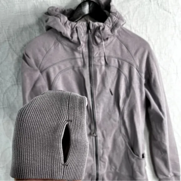 Lululemon Lavender Zip Hoodie Jacket Women’s M cotton casual activewear coat