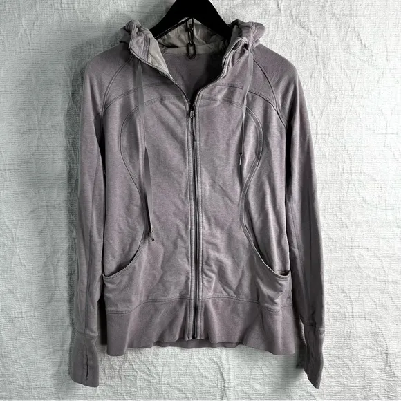 Lululemon Lavender Zip Hoodie Jacket Women’s M cotton casual activewear coat