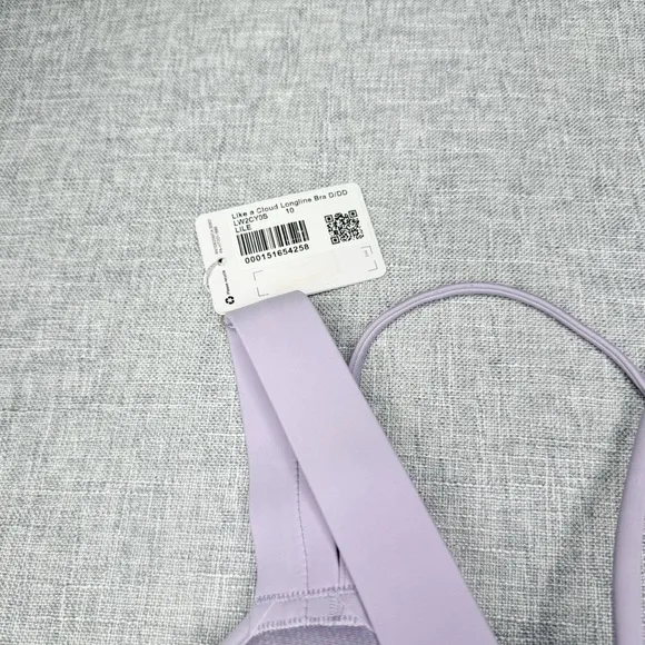 Lululemon Like a Cloud Longline Bra D/DD Lilac Ether 10 NWT