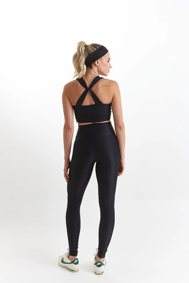 Lumi Knot Ribbed High-Waist Legging - Sculpting 7/8 Compression Fit