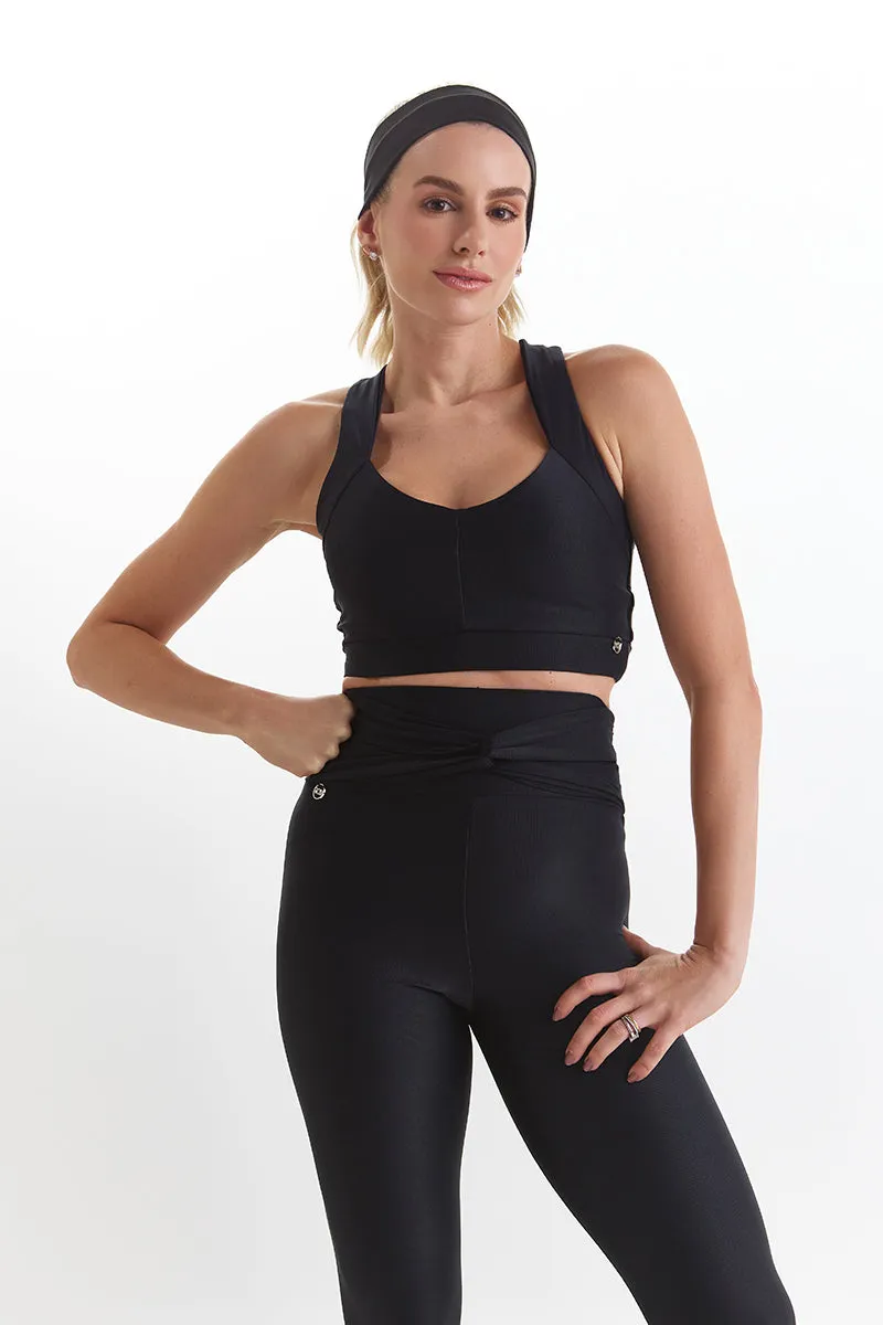 Lumi Knot Ribbed High-Waist Legging - Sculpting 7/8 Compression Fit