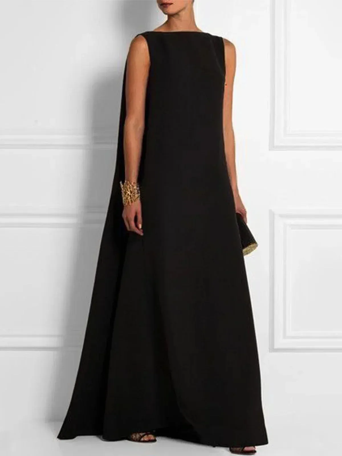 Lush - Sleeveless woven vintage dress with round neckline