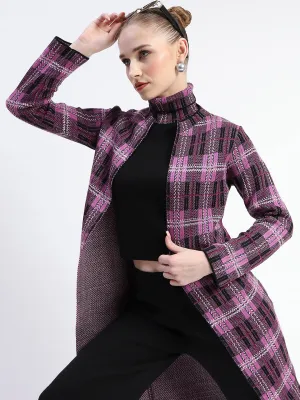 Madame Mauve Geometric Print Shrug with Sleeveless Top and Bottom Co-ord Set