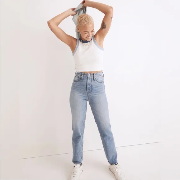 Madewell The Curvy Perfect Vintage Straight Jean in Seyland Wash High Rise 27
