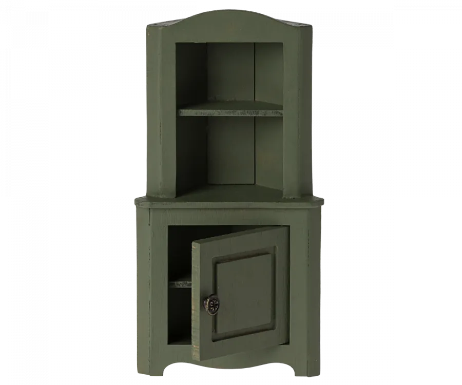 Maileg Corner Cabinet - Dark Green (Mouse)