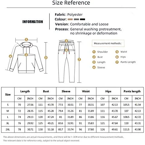 MANLUODANNI Mens Casual Tracksuit Long Sleeve Full-Zip Running Jogging Sports Jacket and Pants, Black-M