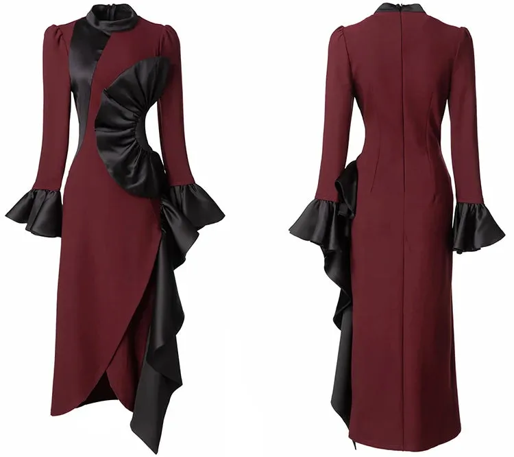Maple Ruffles Vintage Party Dress