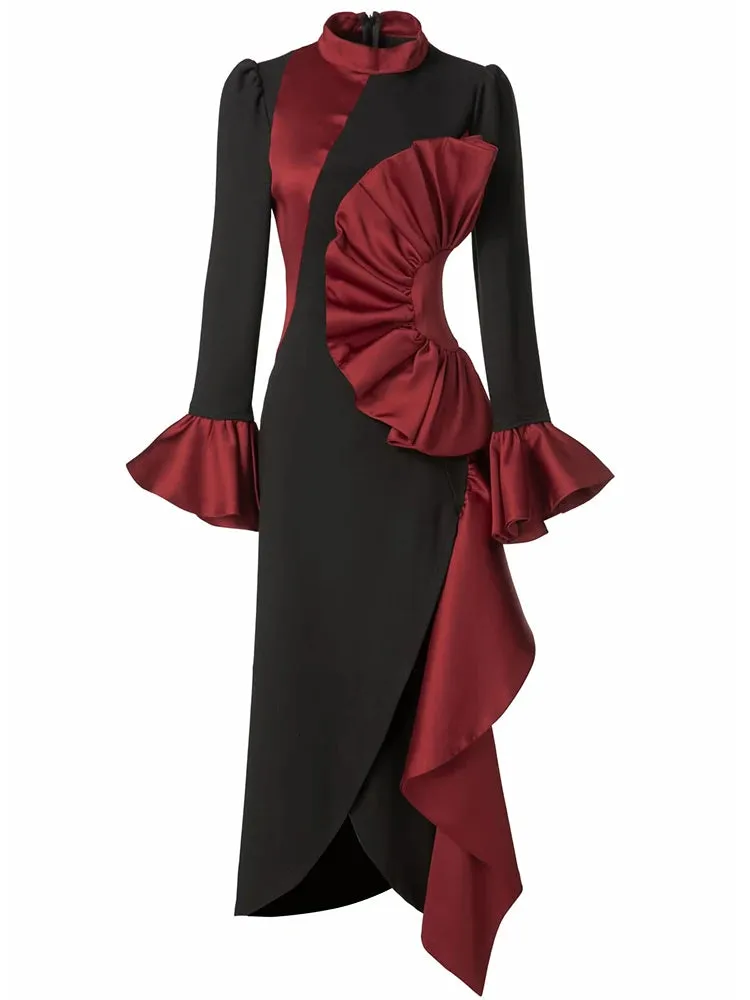 Maple Ruffles Vintage Party Dress