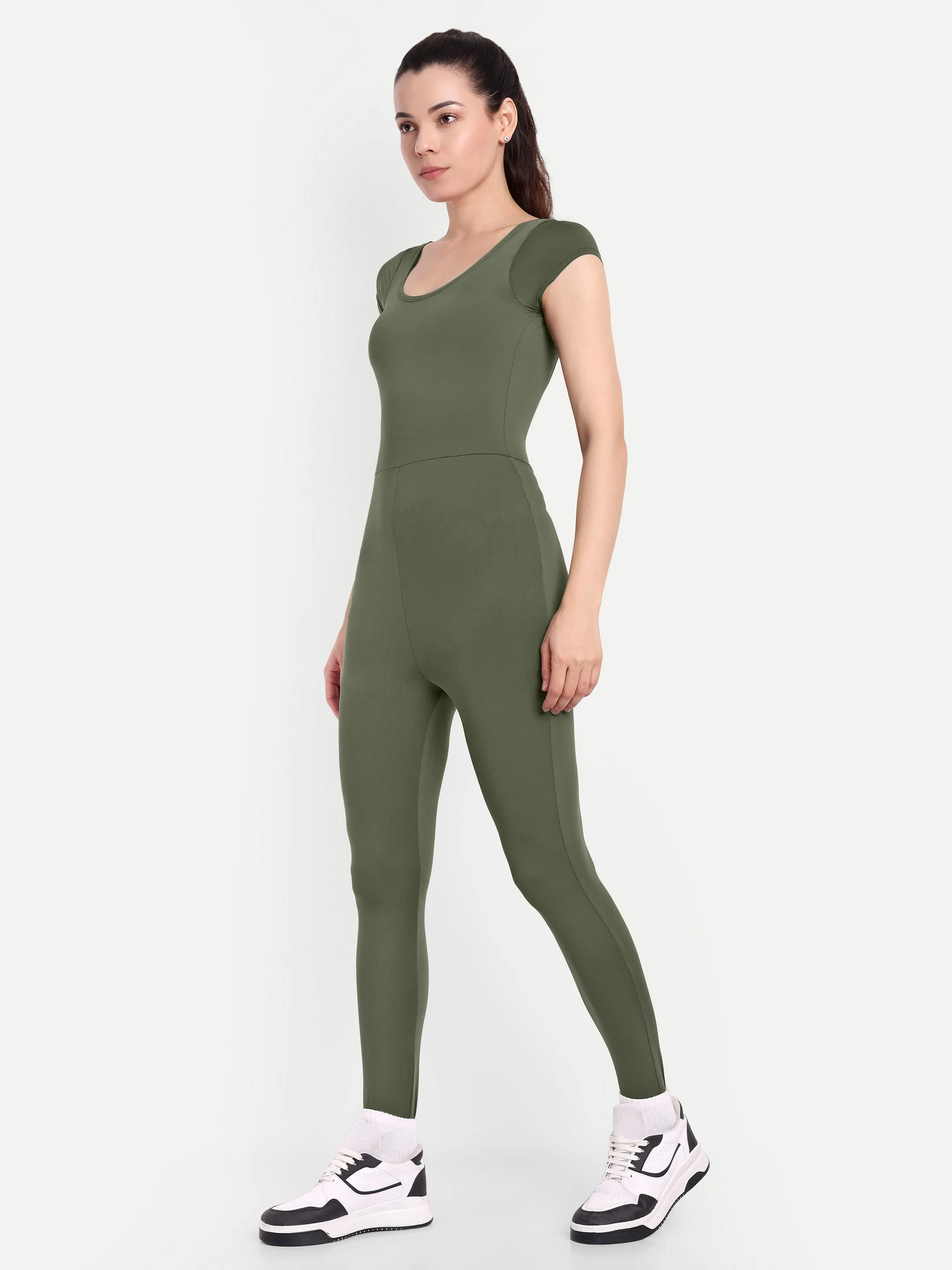 MARA BODYSUIT IN OLIVE GREEN