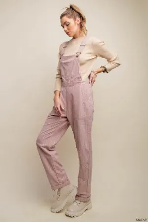 Mauve Casual Stripe Jumpsuit
