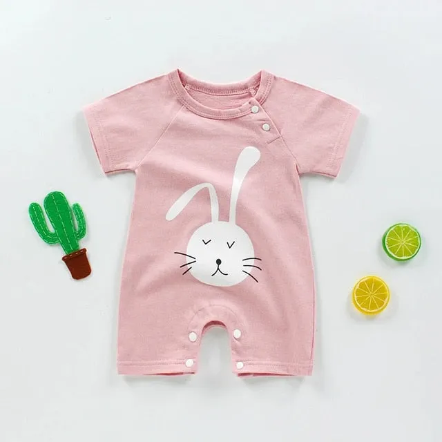 Menoea Newborn Lovely Romper Summer Cartoon Outfits Short Sleeve Costume Infant Clothes Suits Toddler baby clothes romper