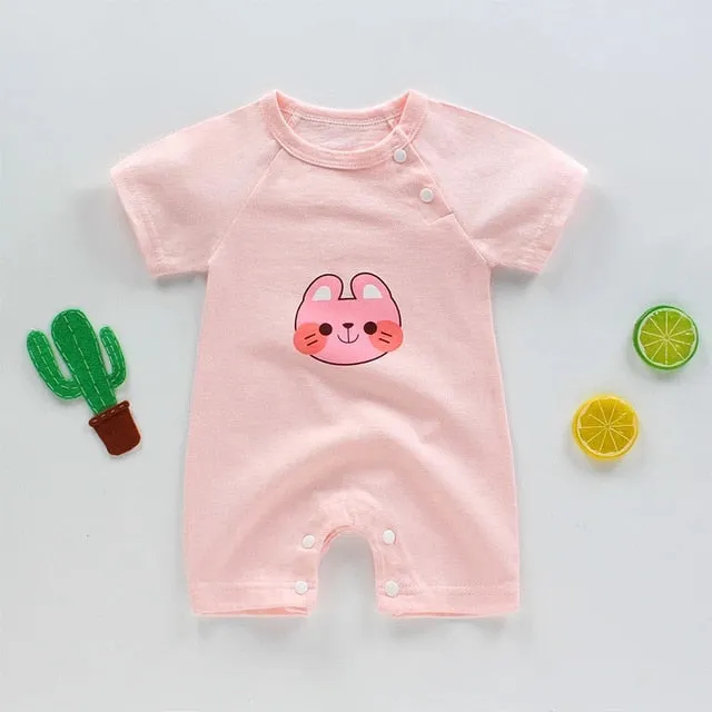 Menoea Newborn Lovely Romper Summer Cartoon Outfits Short Sleeve Costume Infant Clothes Suits Toddler baby clothes romper