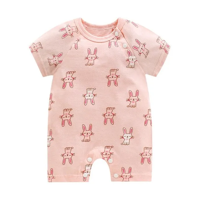Menoea Newborn Lovely Romper Summer Cartoon Outfits Short Sleeve Costume Infant Clothes Suits Toddler baby clothes romper