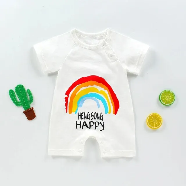 Menoea Newborn Lovely Romper Summer Cartoon Outfits Short Sleeve Costume Infant Clothes Suits Toddler baby clothes romper