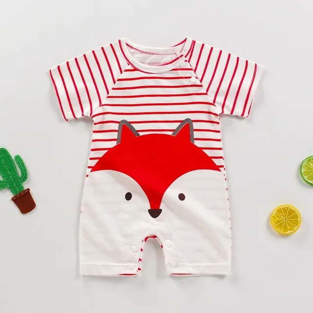 Menoea Newborn Lovely Romper Summer Cartoon Outfits Short Sleeve Costume Infant Clothes Suits Toddler baby clothes romper