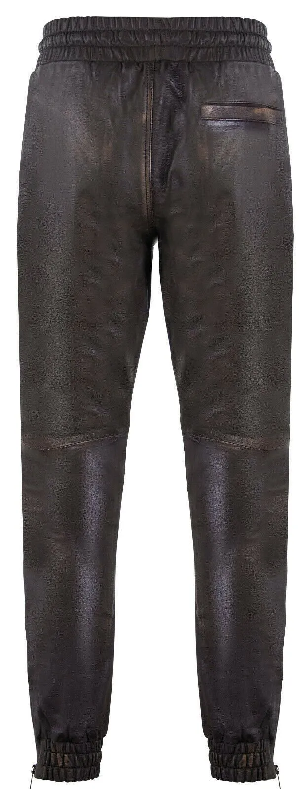 Mens Comfort  Leather Jogging Bottoms-Halifax