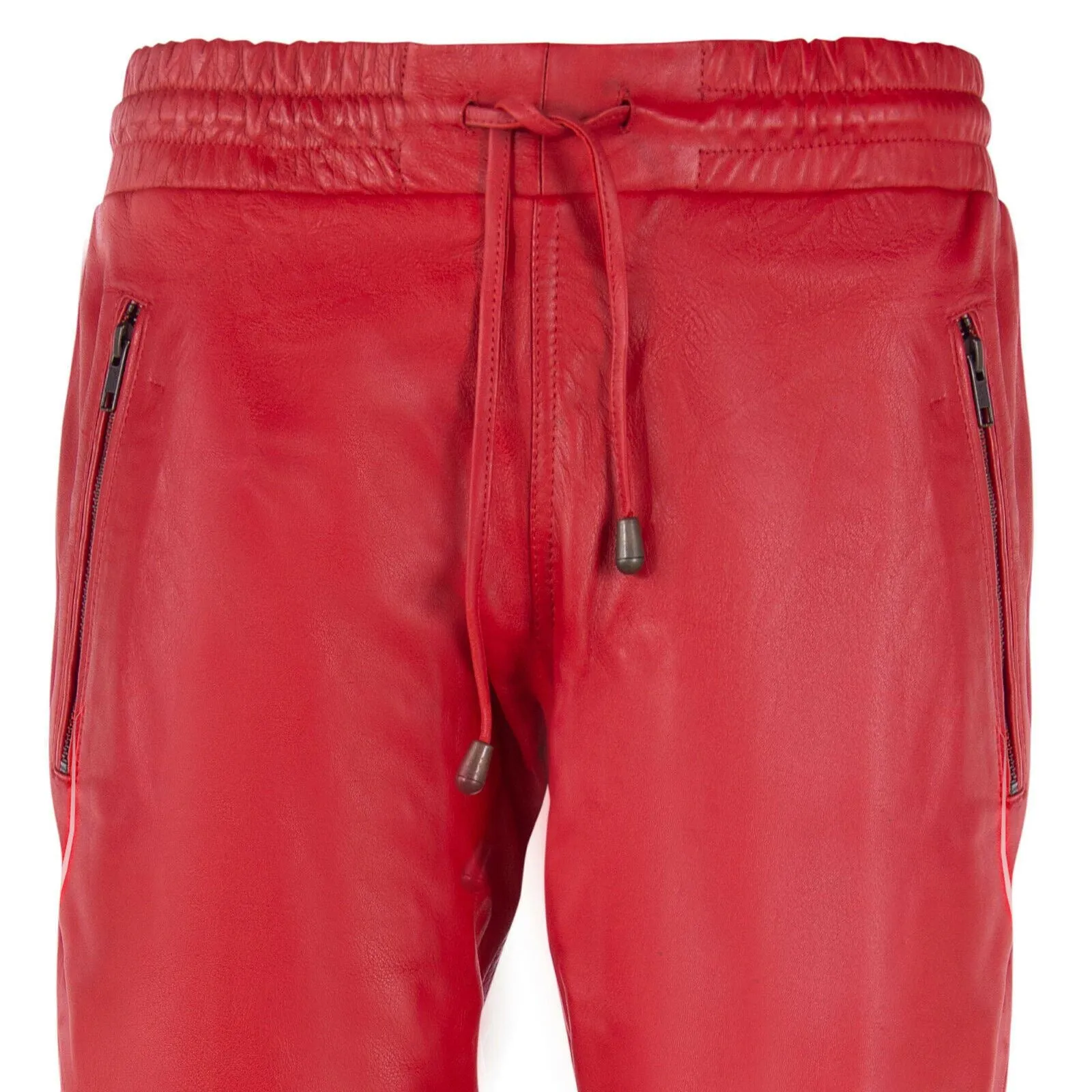 Mens Comfort  Leather Jogging Bottoms-Halifax