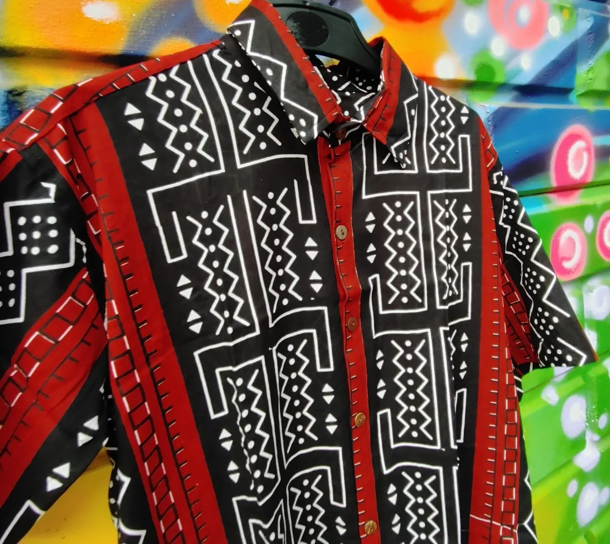 Mens Geometric Print Top- Ceremony