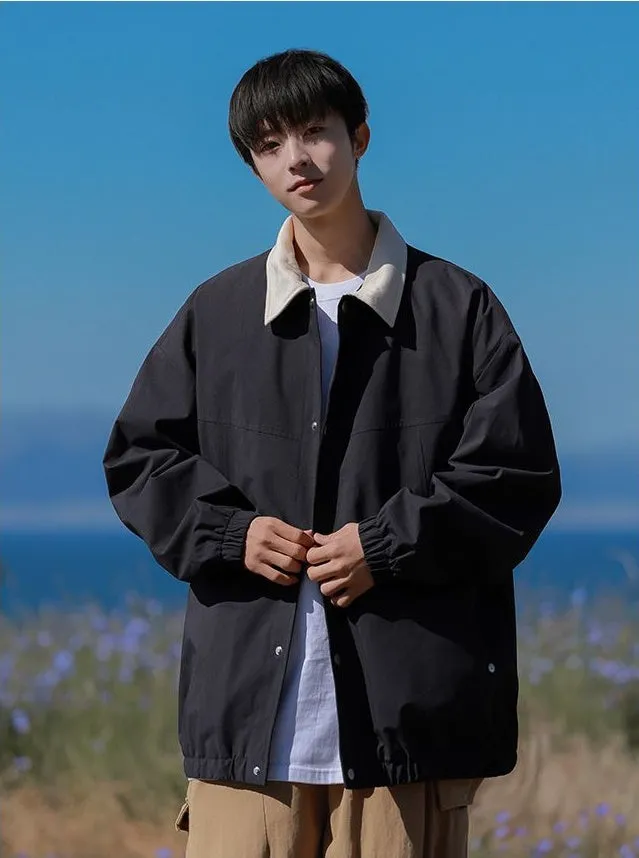 Men's Overshirt in Cozy Fabric for Effortless Style